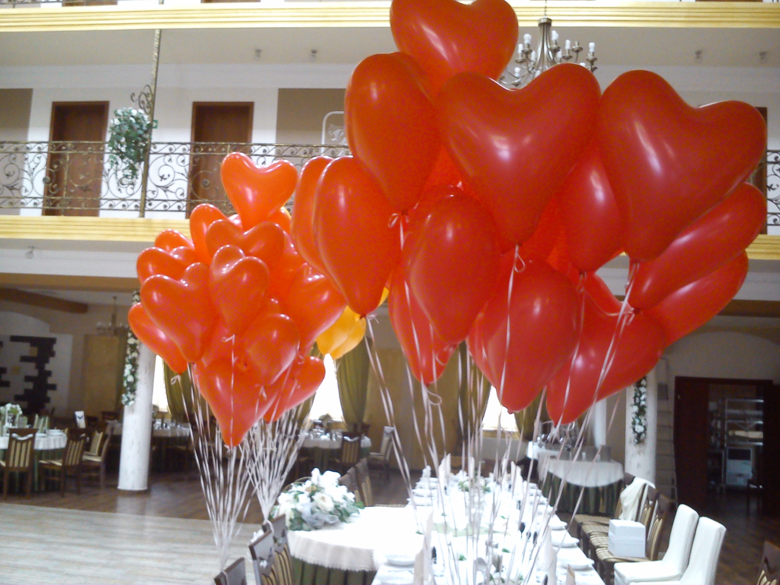 balony w serca na wesele